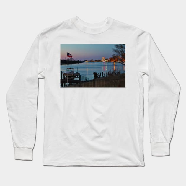 View Down On The River Long Sleeve T-Shirt by Cynthia48